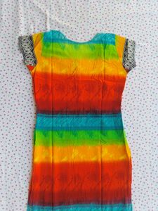 Rainbow Striped Kurti