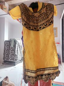 Embroidered Yellow Kurta