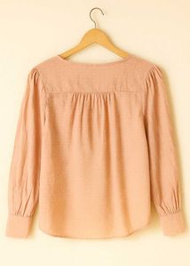 Peach  Shirt With Polka Dots +Freebies 2 Lip color