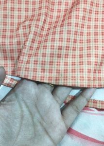 Korean Pattern Orange Checker Shirt