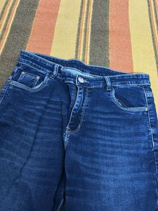 Flared Dark Wash Denim Jeans