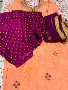 Peach Dress Material