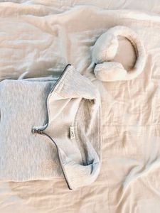 Cozy Grey Half-Zip Sweatshirt