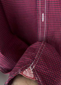 Superdry Button-Down Shirt - Burgundy Checkered
