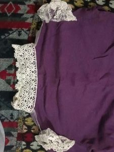 Elegant Purple Lace Sweater