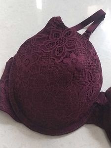 Burgundy Lace Bra