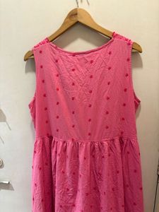 Beautiful Lace Trim Over Size Dress