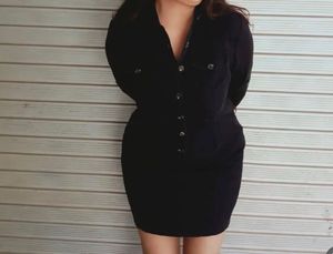 Black Button-Up Dress
