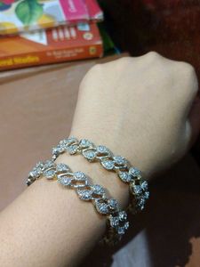 American Diamond Bangle (2 Piece )