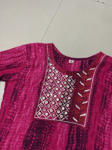Pink Printed Kurti