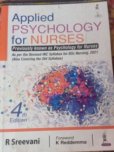 Applied Psychology For Nurses By R Sreevani