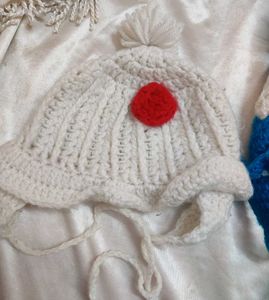 6 Girl Baby Woollen Caps