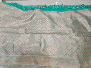 Green Jari Weaving Saree