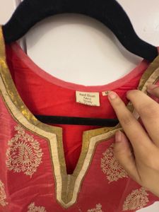 Watermelon Embroidered Kurta