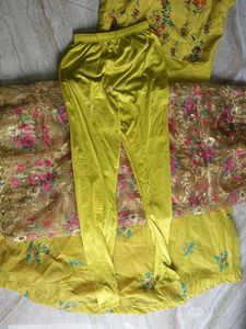 Floral Yellow Kurta