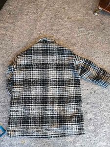 Vintage Plaid Wool Blend Coat