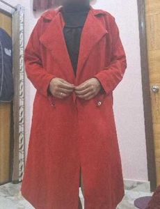 Red Zara woman wollen coat