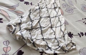 Checkered Tie-Front Top