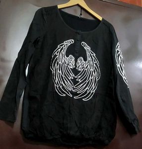Black Top White Design For Girl Or Woman 34 Bust