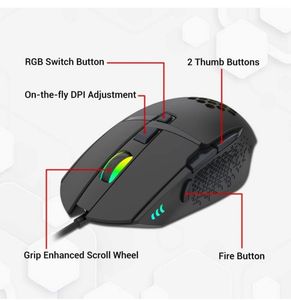 CLAW Dawon Wired Gaming Mouse, 6400 DPI with 8 Pro