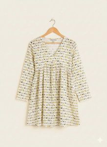 Patterned Long Sleeve Top