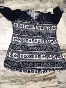 Boho Print Tunic Top