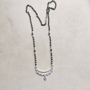 Pure Silver Beautiful White CZ Mangalsutra
