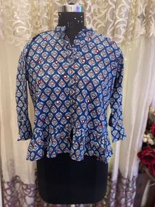 Printed Peplum Top
