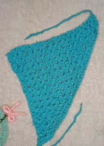 Handmade Crocheted bandana - Turquoise