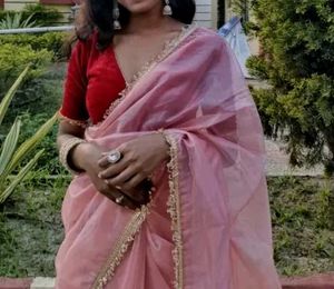 New Nylon Silk Saree With Blouse Piece