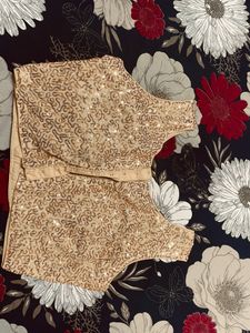 Beautiful Sequin Work Brand New Golden Blouse