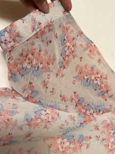 CREAMY WHITE FLORAL PRINT DRESS WITH PUFFY SLEEVES
