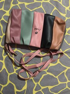 Donating Color Block Crossbody Bag Zip Damaged