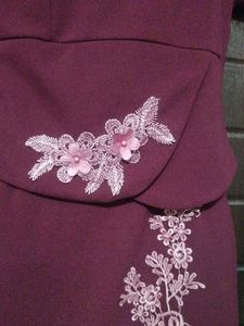 Burgundy Two-Piece Dress