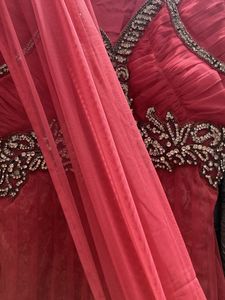 Traditional Pink Dress With Chuni