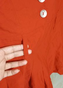 Red Button Down Top😍