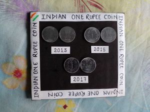 Indian One Rupee Coin Set
