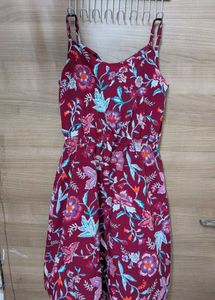 Maroon Floral Sundress