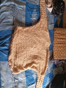 Beige Faux Fur Sweater