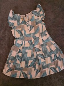 Blue White Frock Bany Girl 3-6M