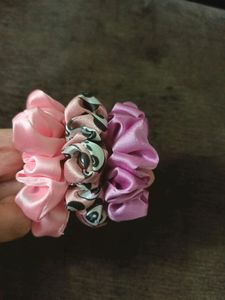 Branded Satin Scrunchies Combo New