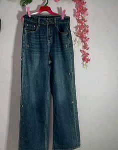 Embellished Wide Leg Jeans