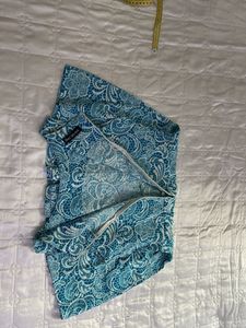 Blue Floral Dress bust 32(slightly stretchy)
