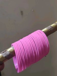 Pink Velvet Bangles
