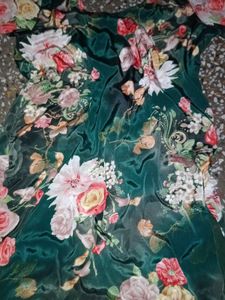 Green Print Plazzo Suit