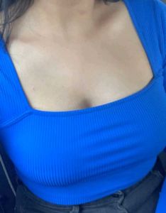 Blue Long Sleeve Top