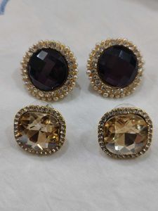 Diamond-like Studs Set Of 2