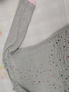 Gray Long Sleeve Top