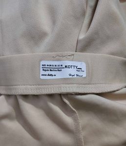 Beige Wide Leg Trousers | Korean Pants