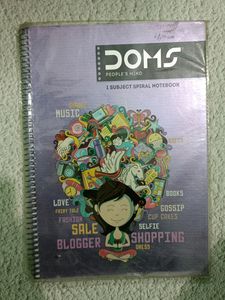 Doms A4 Spiral Notebook Ruled Sheet